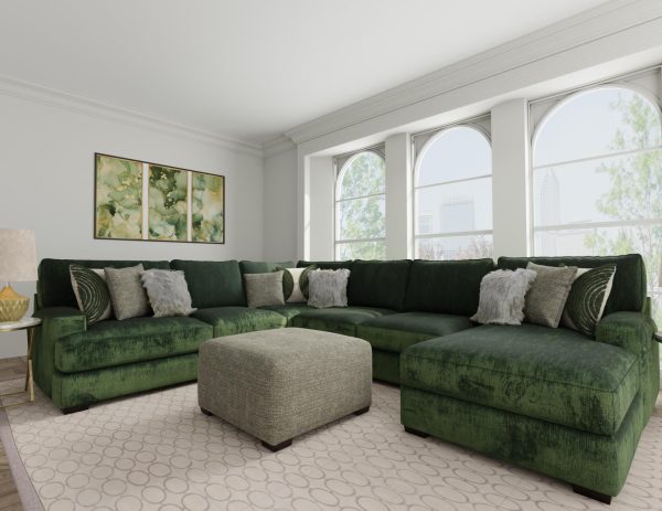 Madison Fern Green Sectional/ Chaise